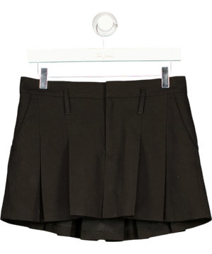 Zara Short Pleated Skirt / Skort Black UK S