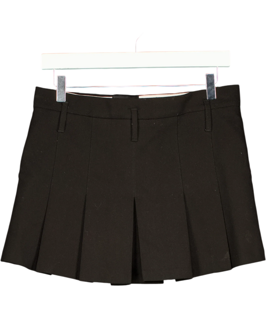 ZARA Black short pleated skirt / skort, size UK S — back