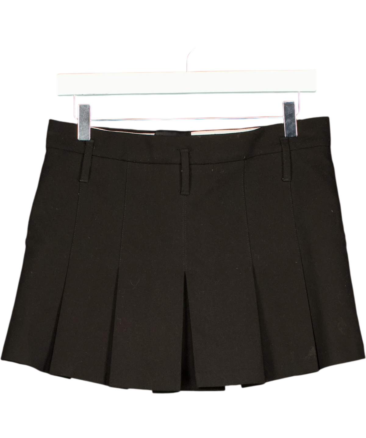 ZARA Black short pleated skirt / skort, size UK S — back