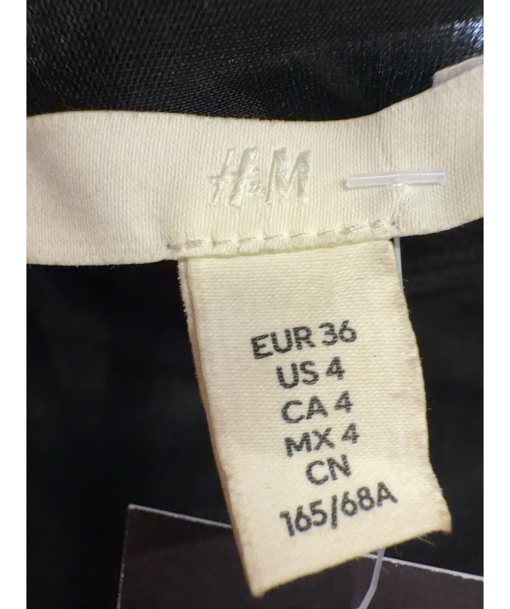 H&M Black Colour, size UK 8 — care label