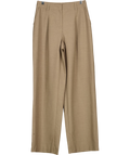 NA-KD Beige Melange High Rise Pleated Suit Pants, size UK 10 — front