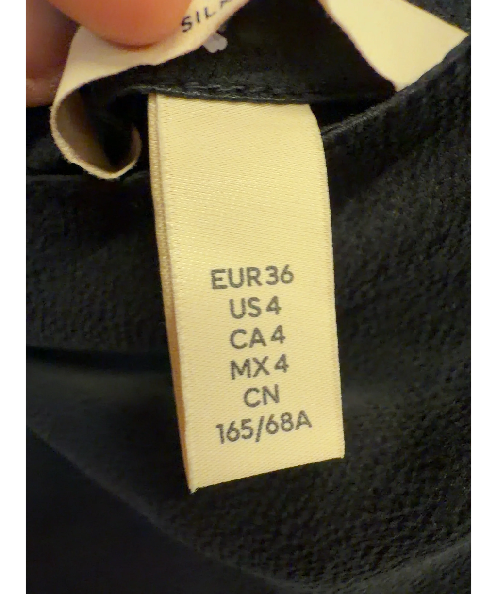 H&M Black Colour, size UK 8 — care label