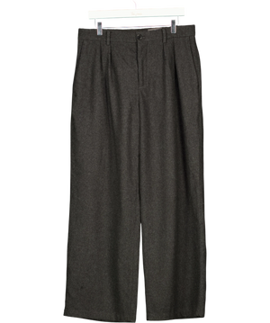 H&M Grey Pleated Wide Leg Trousers W32