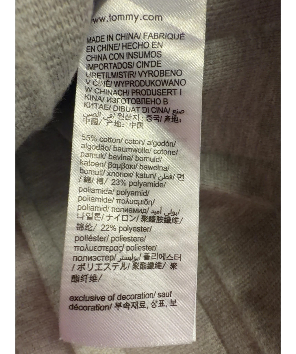 Tommy Jeans Grey Colour, size UK XS — label