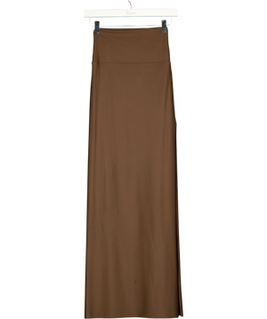 Zoleil Brown High Waist Maxi Skirt UK XS