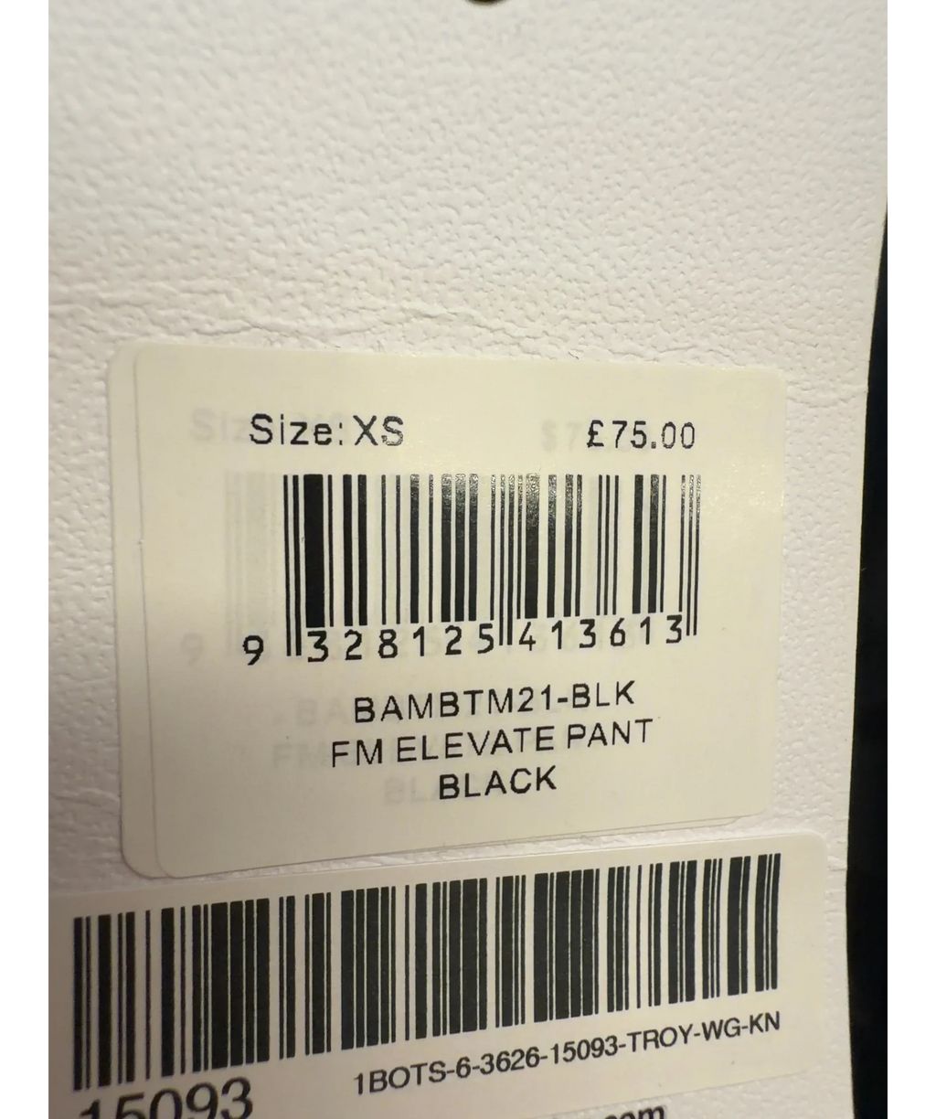 BONDI ACTIVE Black Forma Elevate Pant, size UK XS — care label