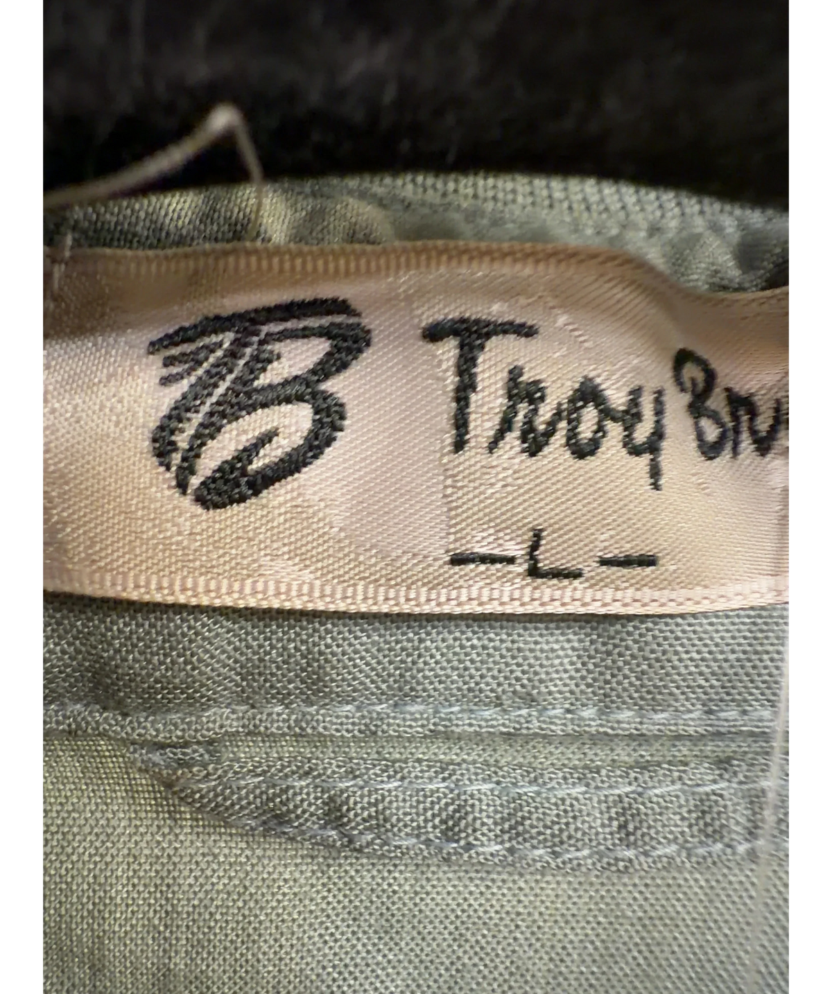 Troy Bros Green Colour, size UK L — care label