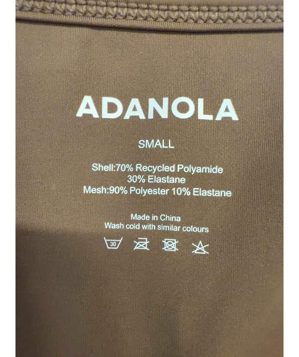 Adanola brown Colour, size UK S — care label