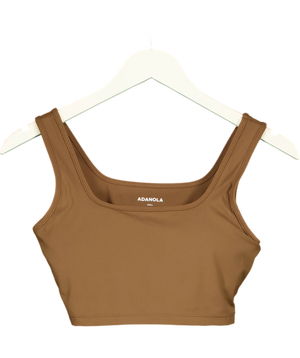 Adanola Brown Square Neck Crop Top UK S
