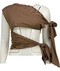 Jaded London Brown Mena Asymmetric Top, size UK 6 — front