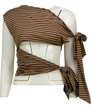 Jaded London Mena Asymmetric Top Brown And Beige UK 6