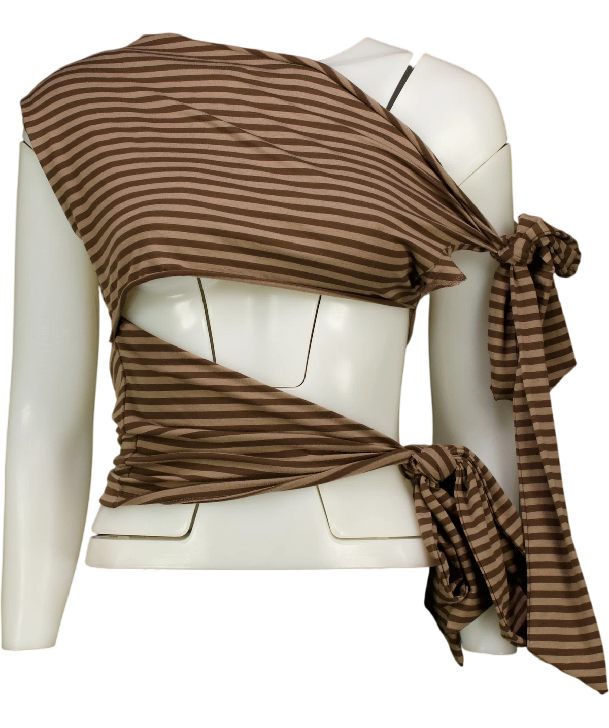 Jaded London Brown Mena Asymmetric Top, size UK 6 — front