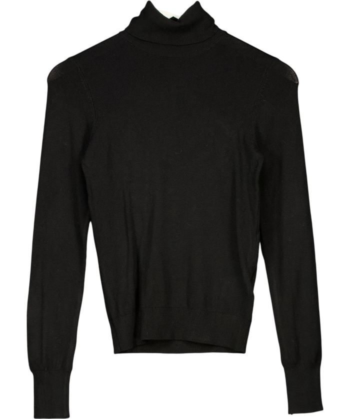 H&M Fine-Knit Turtleneck Sweater Black UK XS