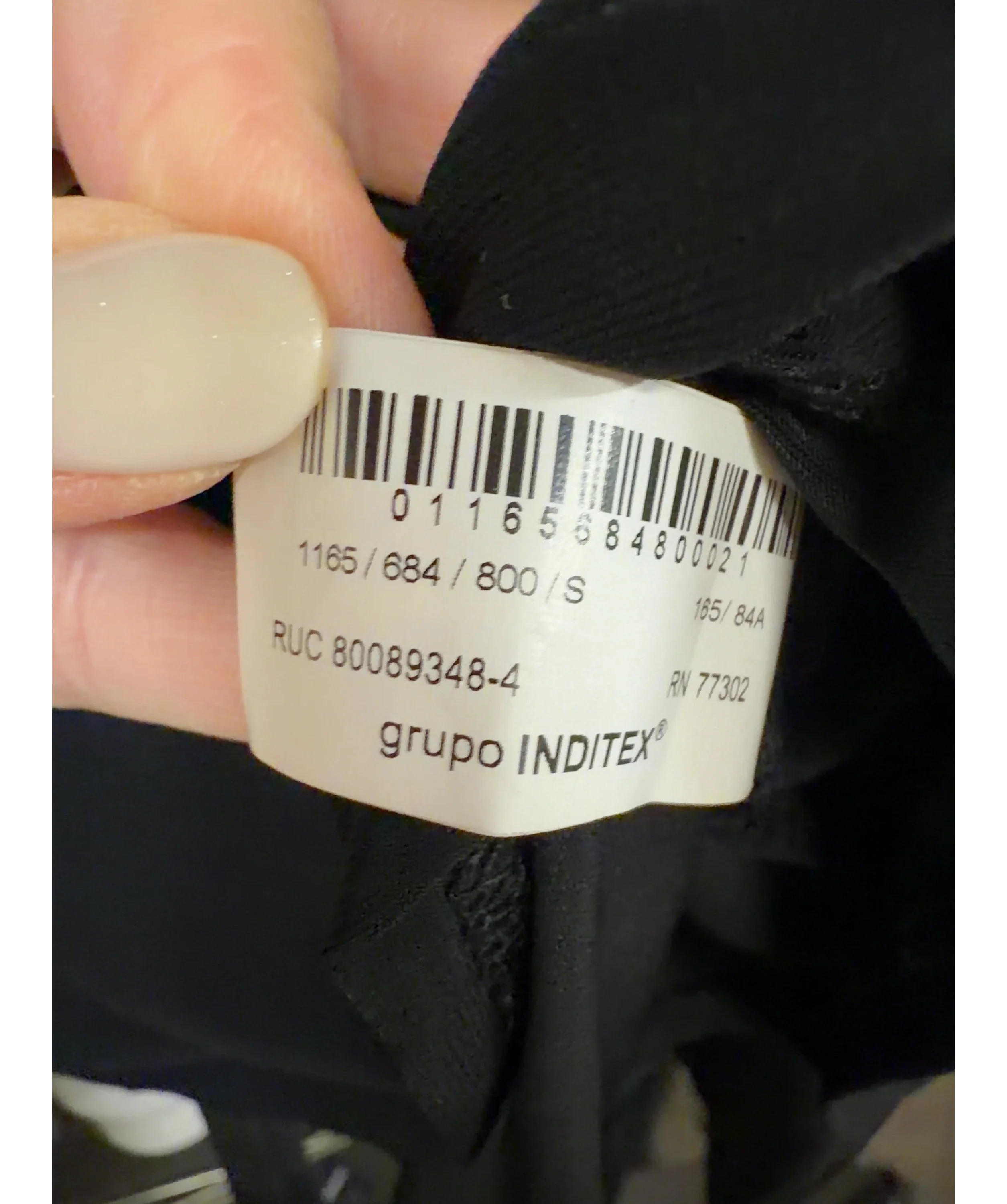 ZARA Black Draped Top with Waistband, size UK S — label
