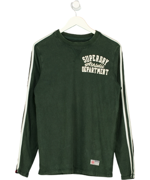 Superdry Green And White  Logo sweatshirt Top UK S
