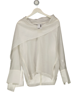 H&M Sheer Lyocell-Blend Blouse White UK S