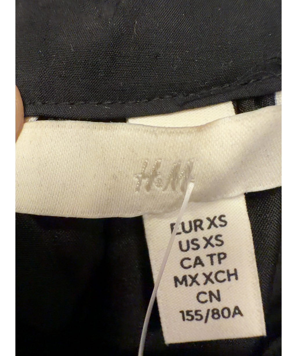 H&M Black Balloon-sleeved modal jacket, size UK XS — detail
