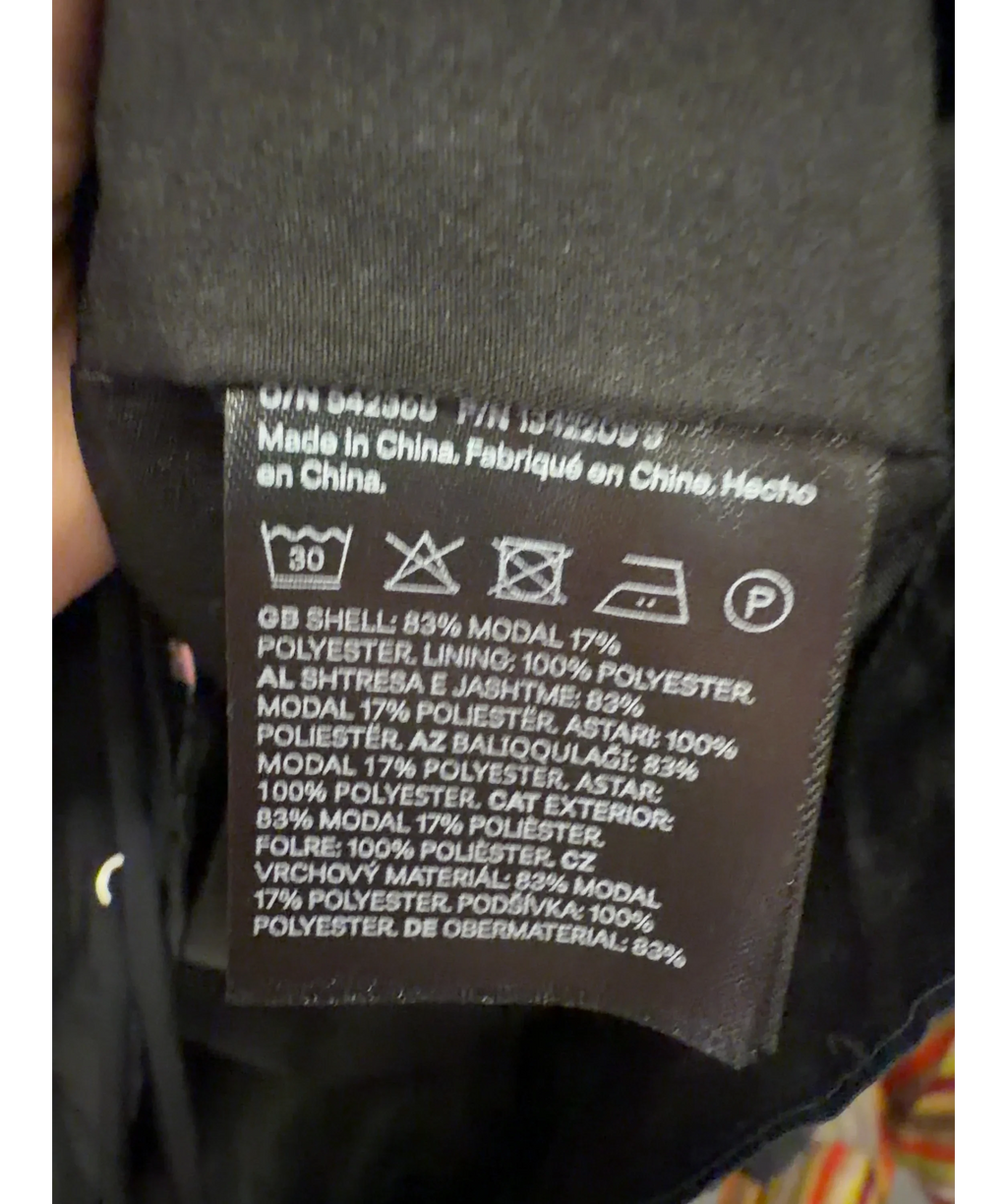 H&M Black Balloon-sleeved modal jacket, size UK XS — label