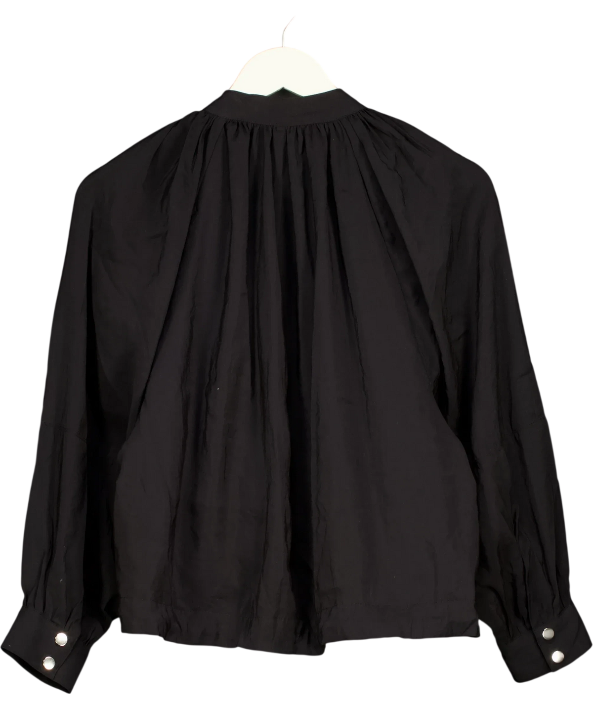 H&M Black Balloon-sleeved modal jacket, size UK XS — back