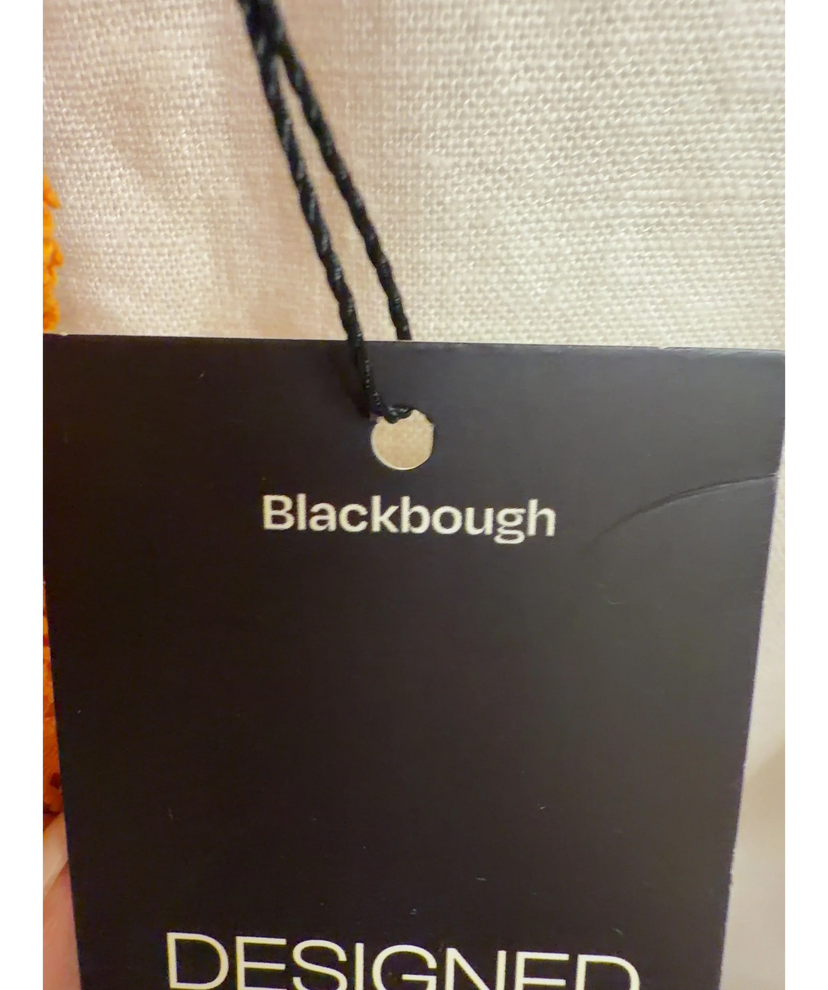 Blackbough Orange Kaia Cut-Out One Piece, size UK XS — detail