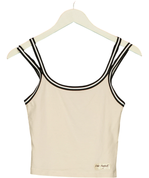 Nude Project Beige Double Strap Tank Top UK S