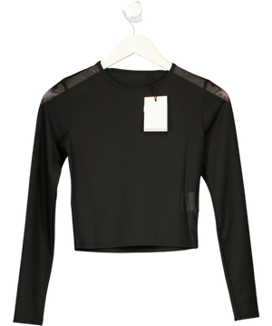 Bondi Active Black Mesh Long Sleeve Top UK XS