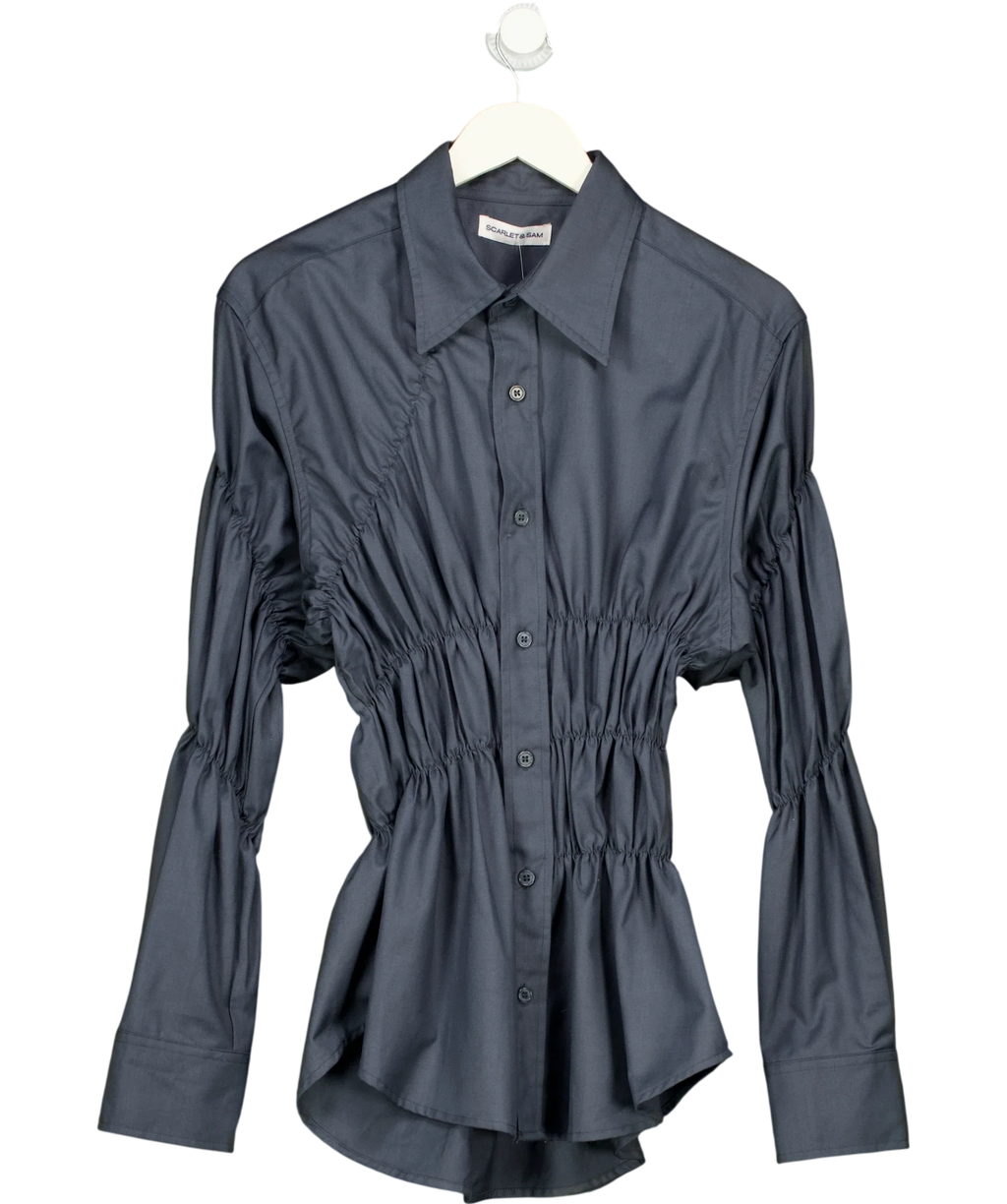 Scarlet & Sam Grey Scrunched Shirt — front