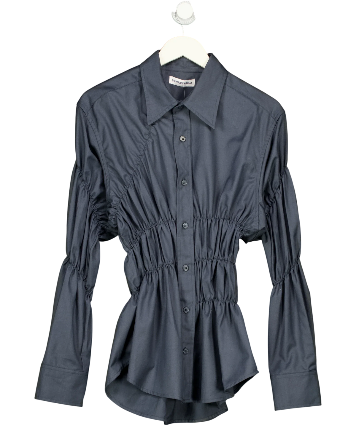 Scarlet & Sam Grey Scrunched Shirt — front