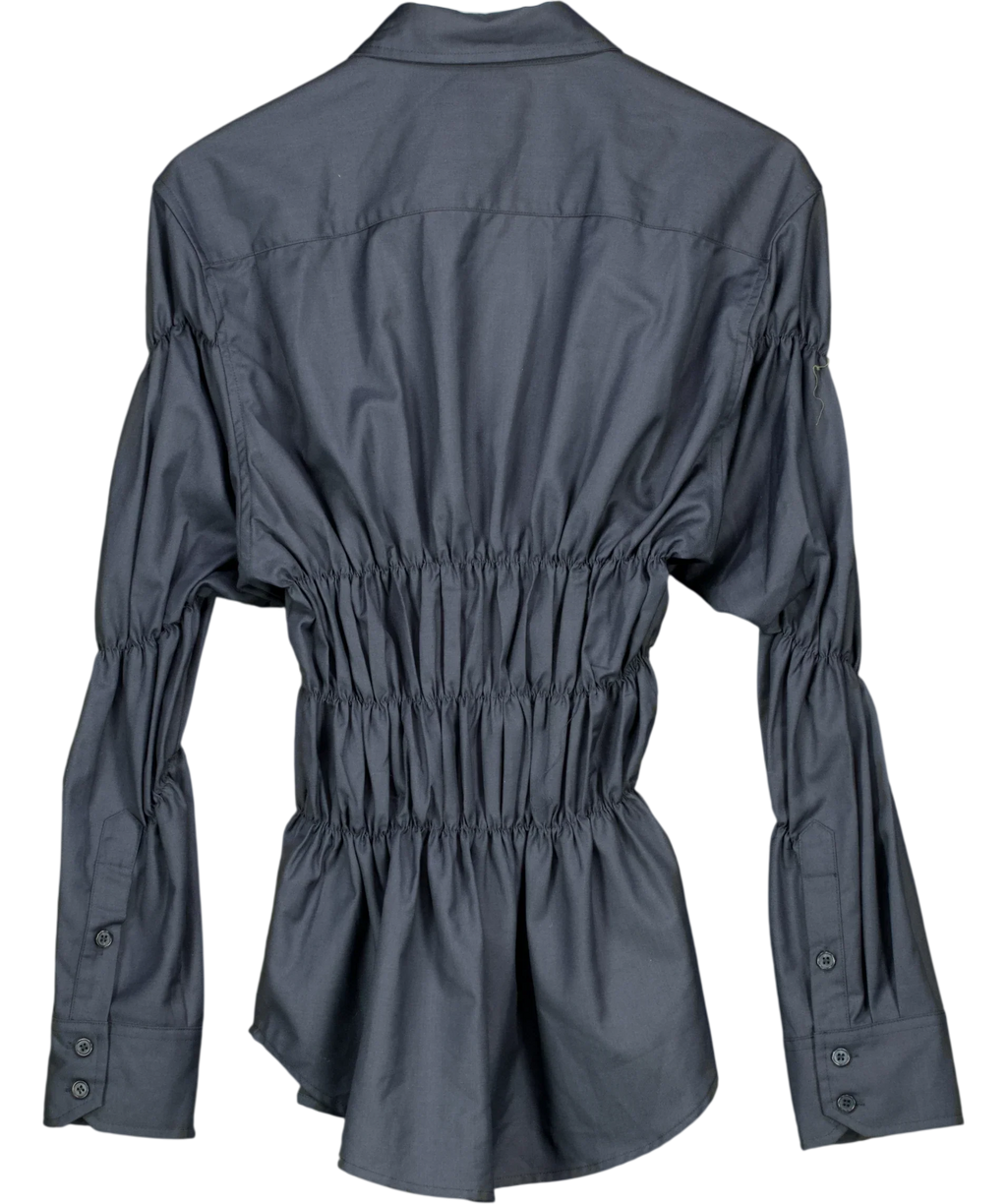 Scarlet & Sam Grey Scrunched Shirt — back