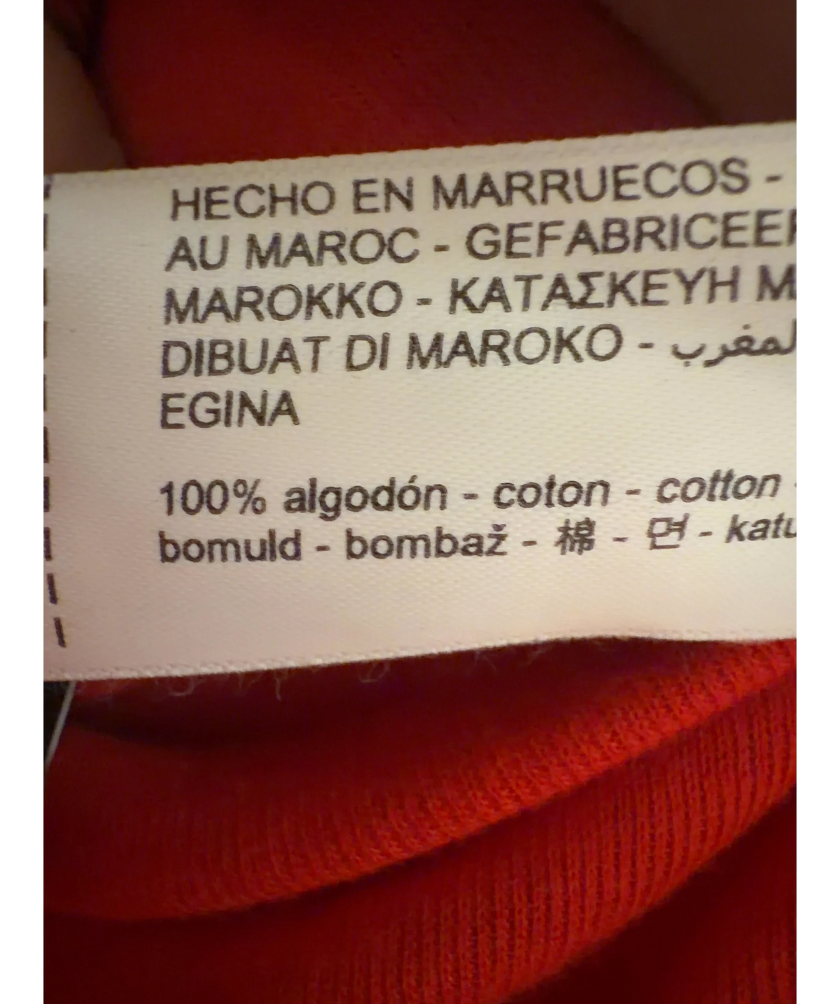 Massimo Dutti Red Colour, size UK XS — label