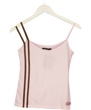 Nude Project Pink And Brown Mesh Cami UK XS