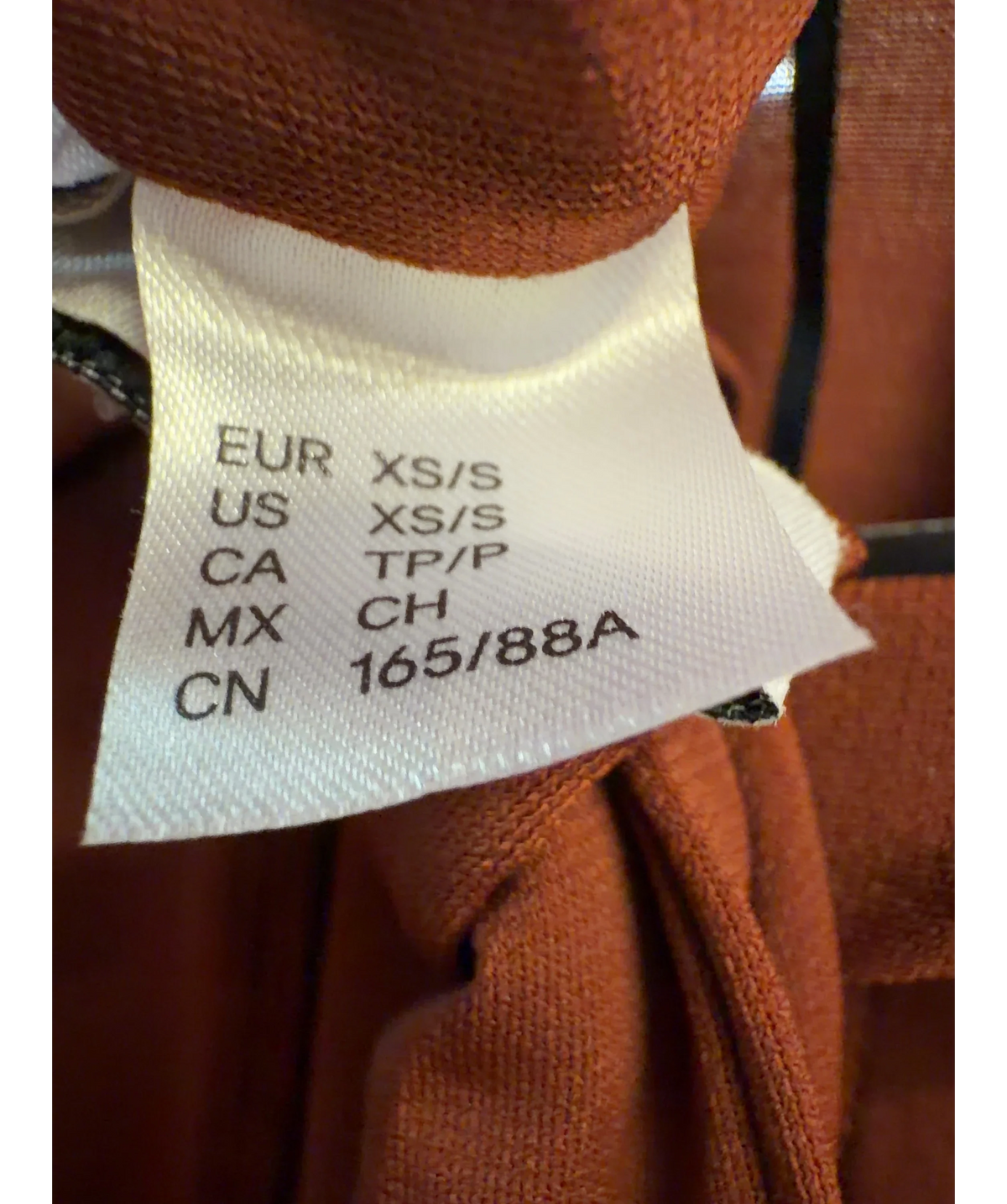 H&M Brown Colour, size UK XS/S — care label