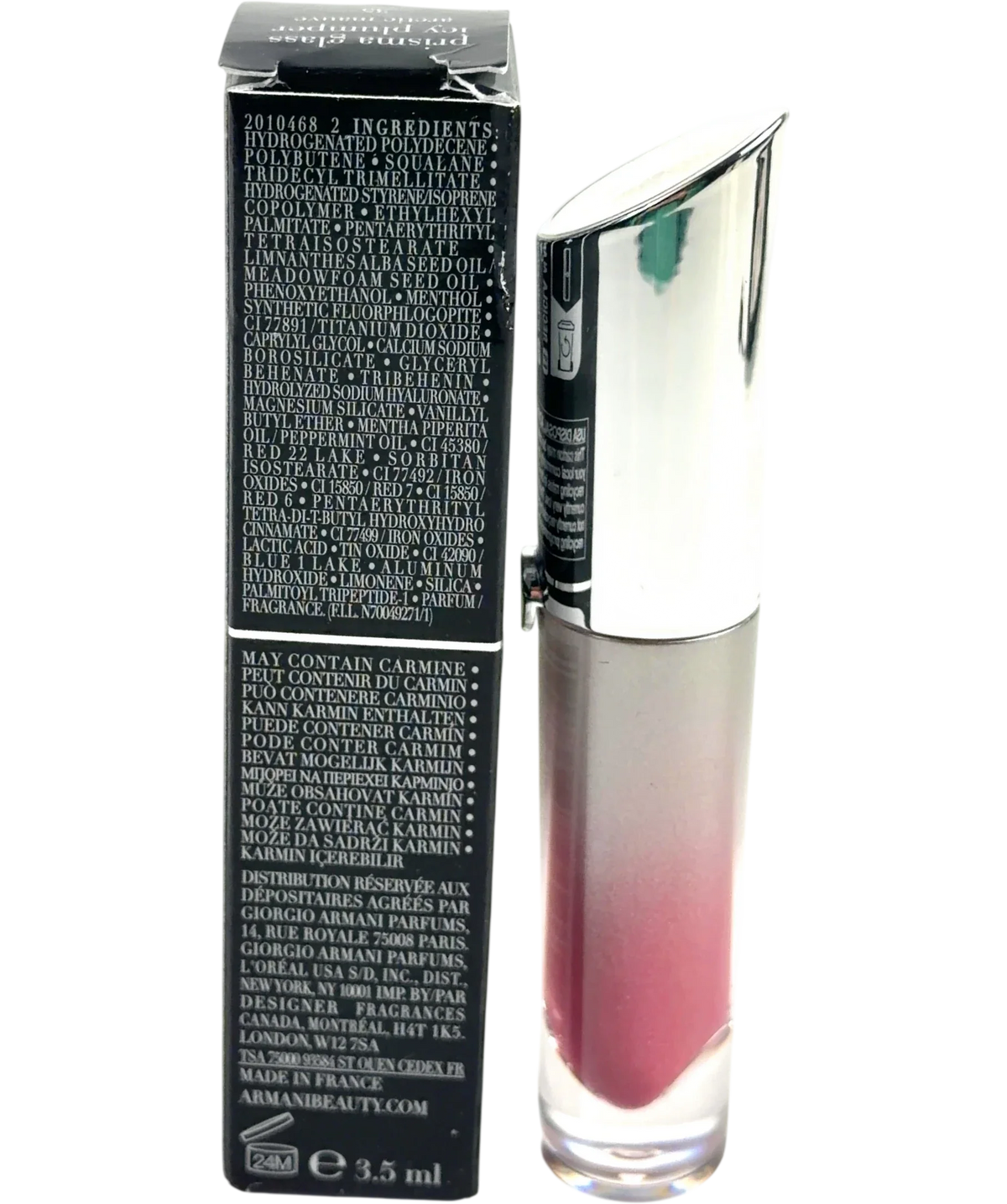Giorgio Armani 35 prisma glass icy plumper, size 3.5ml — back
