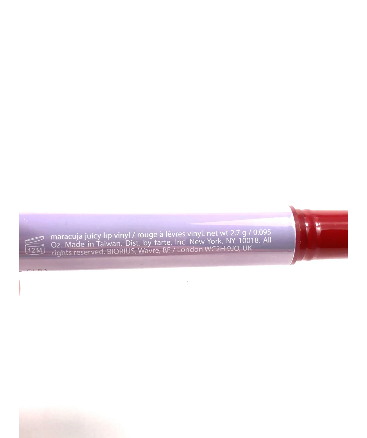 Tarte apple maracuja juicy lip vinyl, size 2.7g — care label