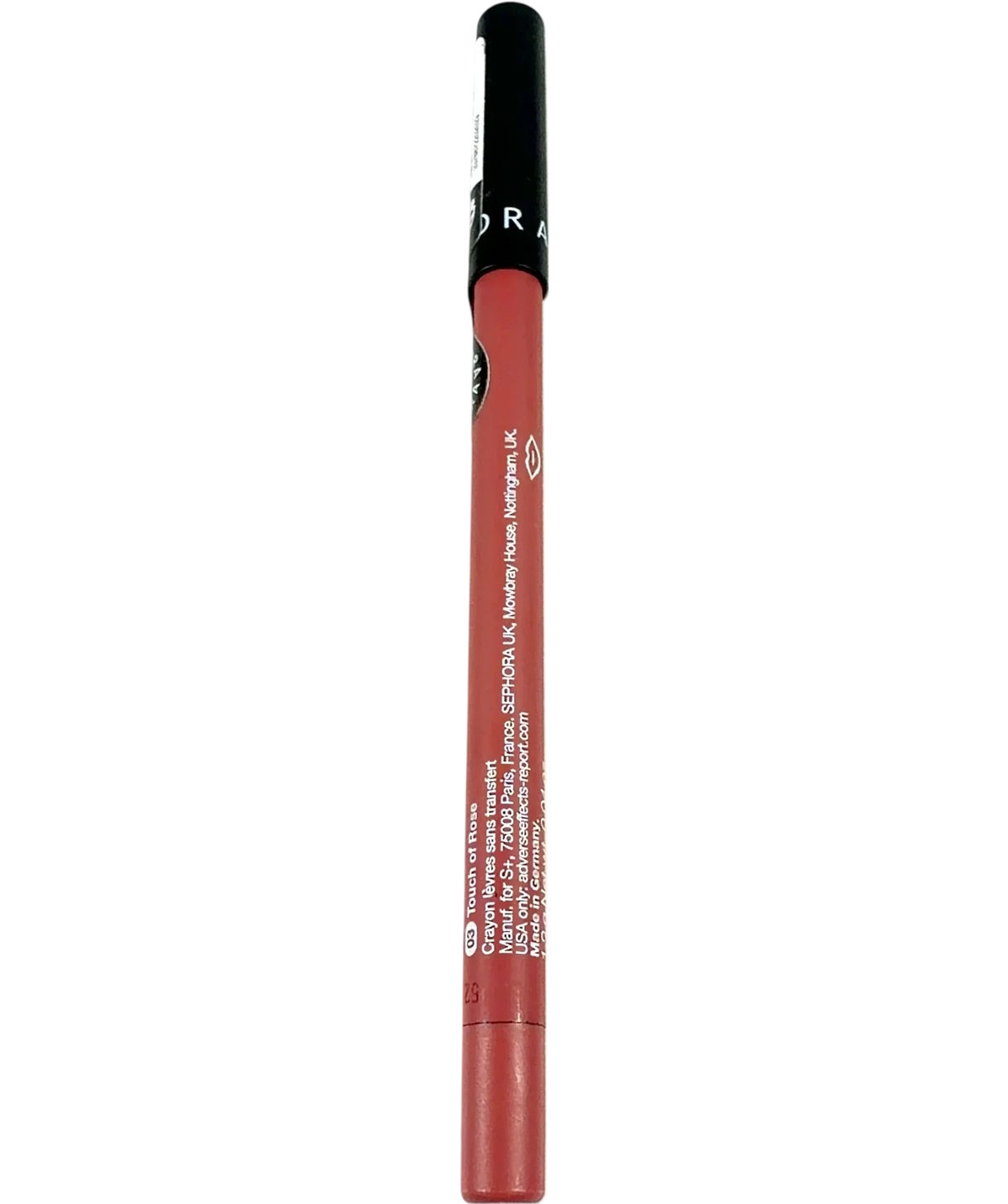 sephora 03 Touch of Rose Collection 8H Colorful Transfer-Proof Lip Liner, size 1.2g — back