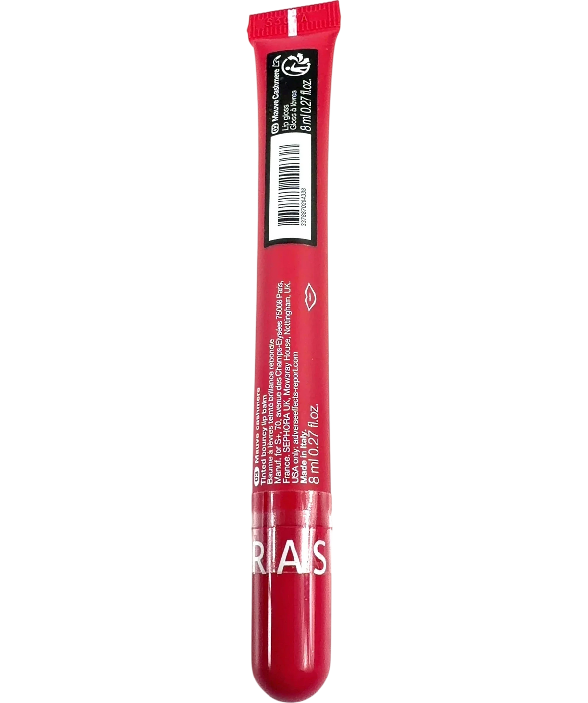sephora 03 Mauve Cashmere Gloss Balm, size 8ml — back