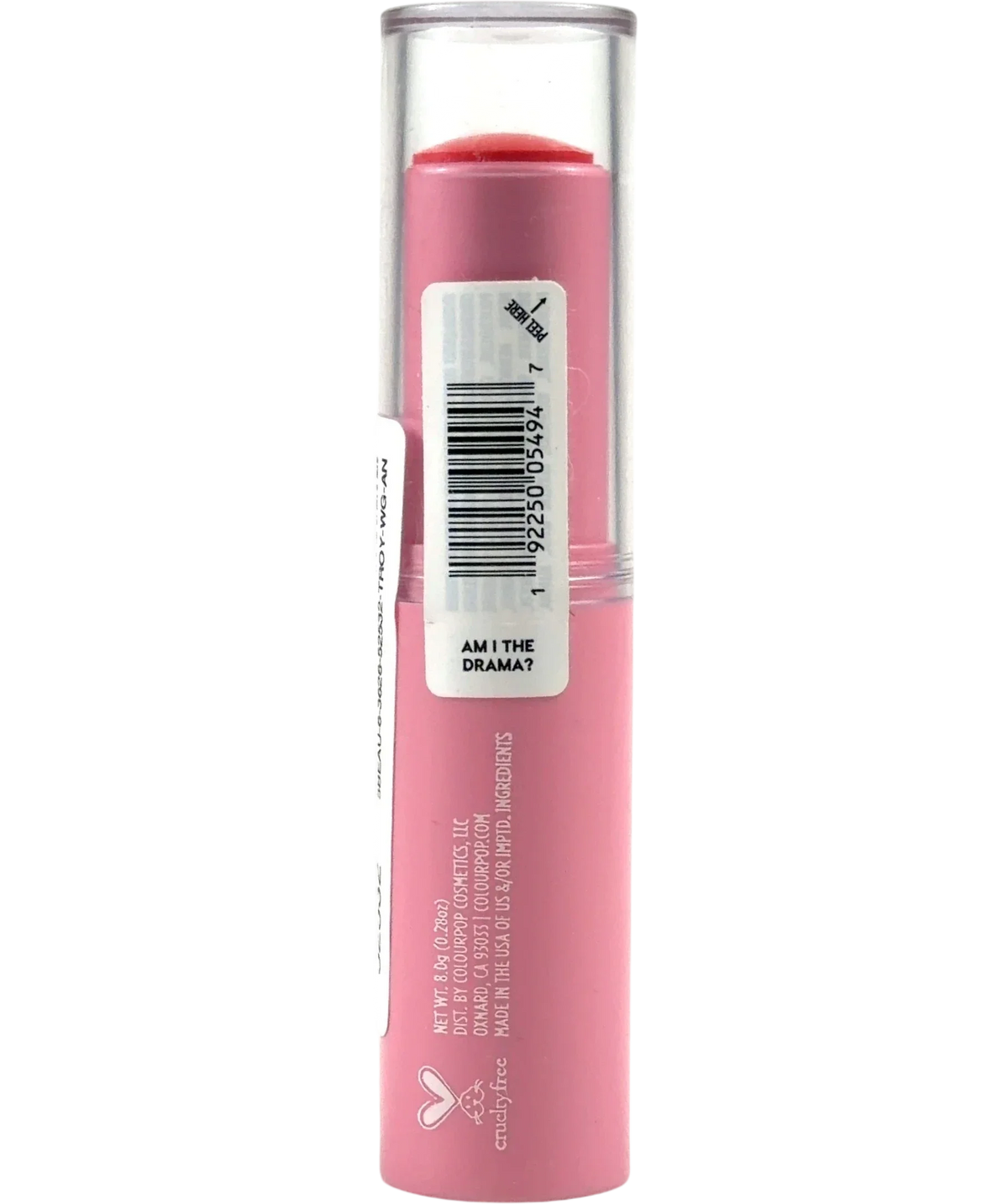colourpop AM I THE DRAMA? Blush Stix, size 8.0g — back