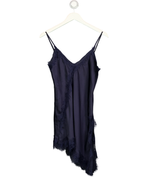 Lefties Asymmetric Short Slip Dress Blue UK M