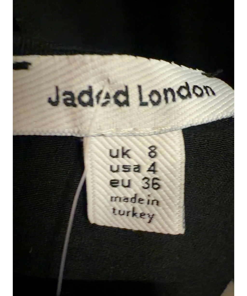 Jaded London Black Anora Cut-Out Mini Dress, size UK 8 — detail