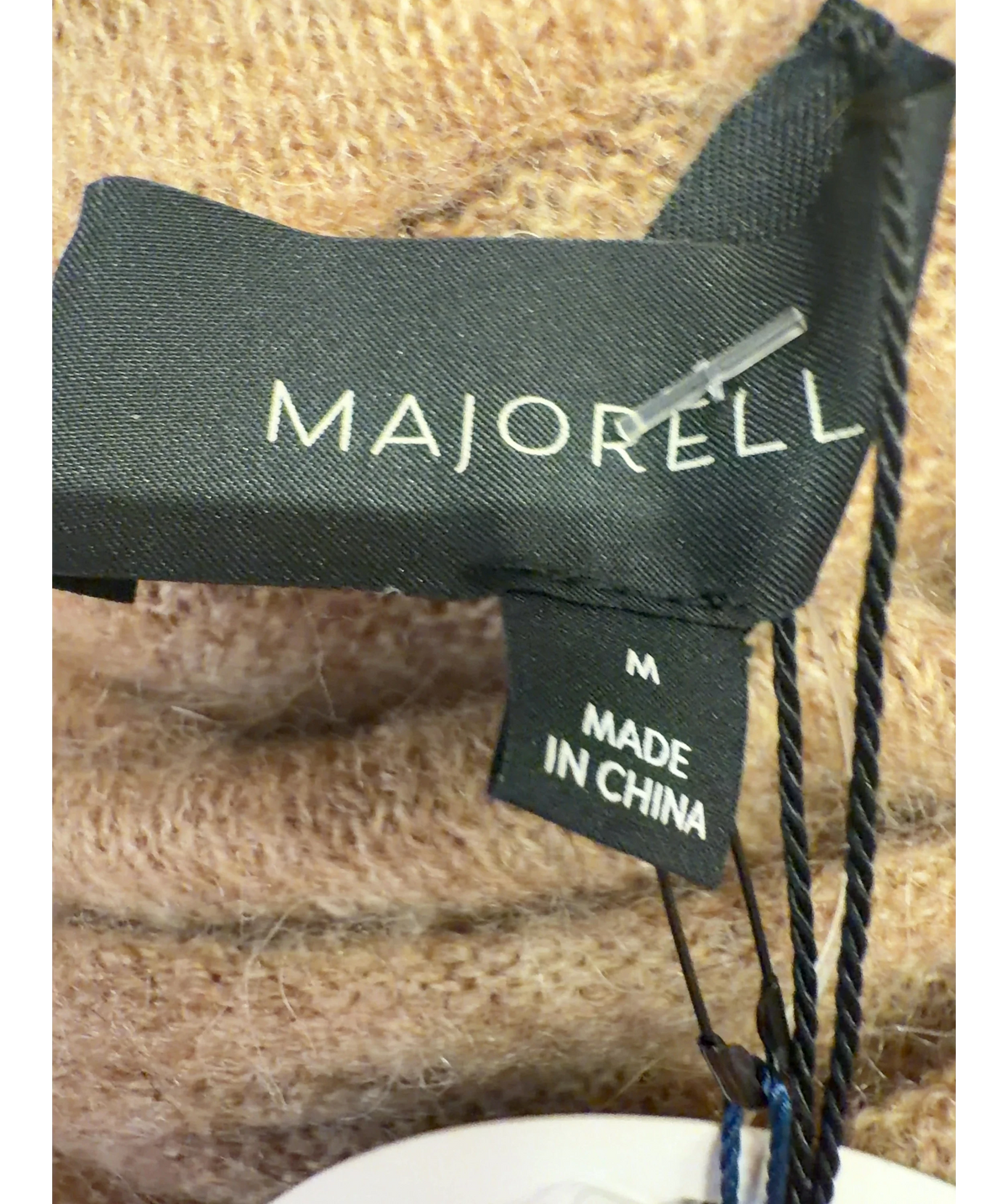 Majorelle Beige Avalee Dress, size UK M — care label
