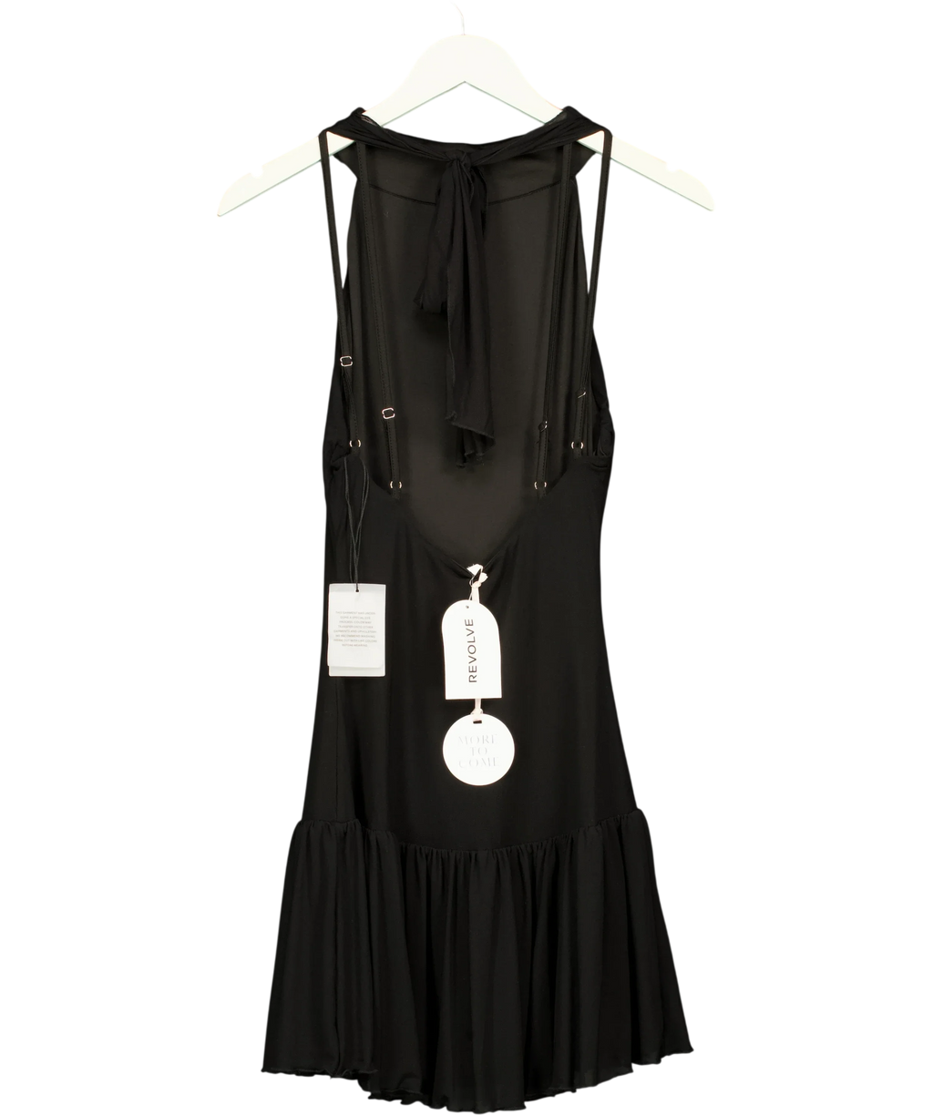MORE TO COME Black Jolene Mini Dress, size UK M — back