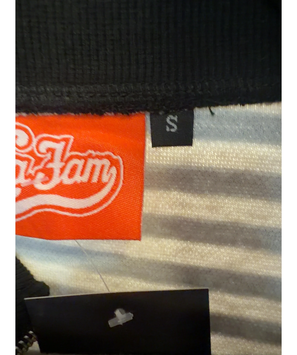La Fam Black Striped Set, size UK S — care label