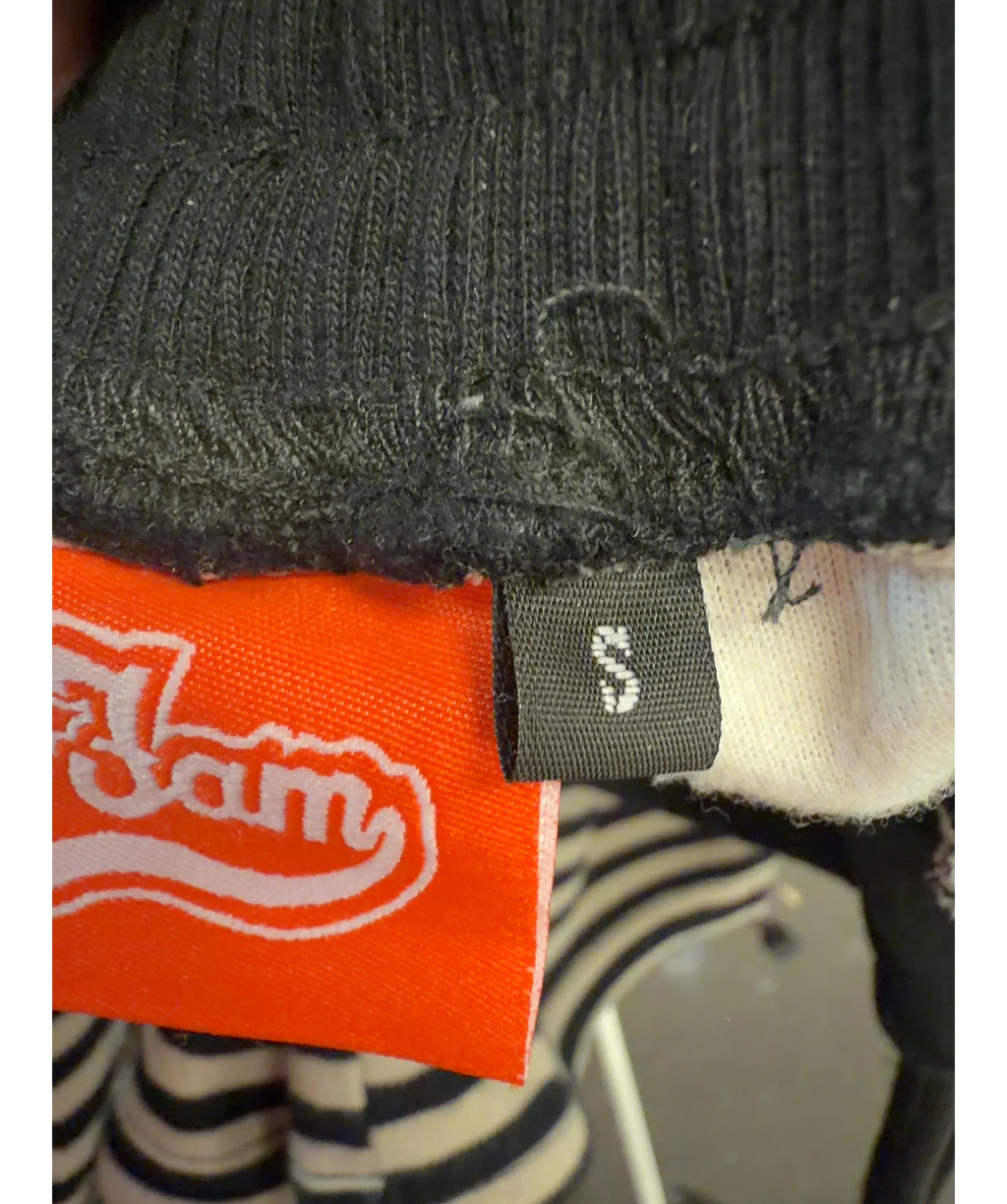 La Fam Black Striped Set, size UK S — fabric detail