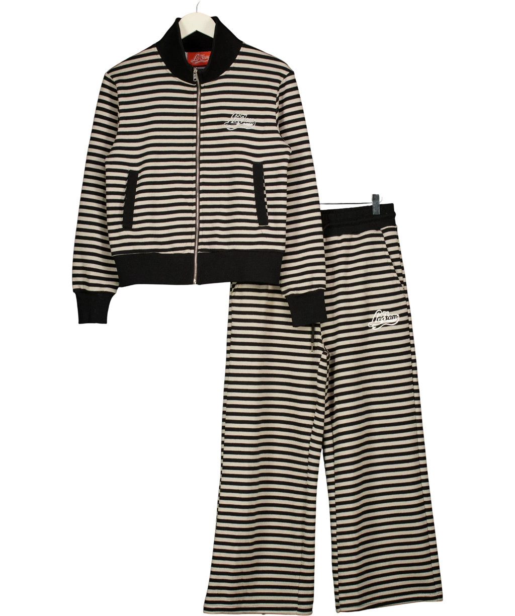 La Fam Black Striped Set, size UK S — front