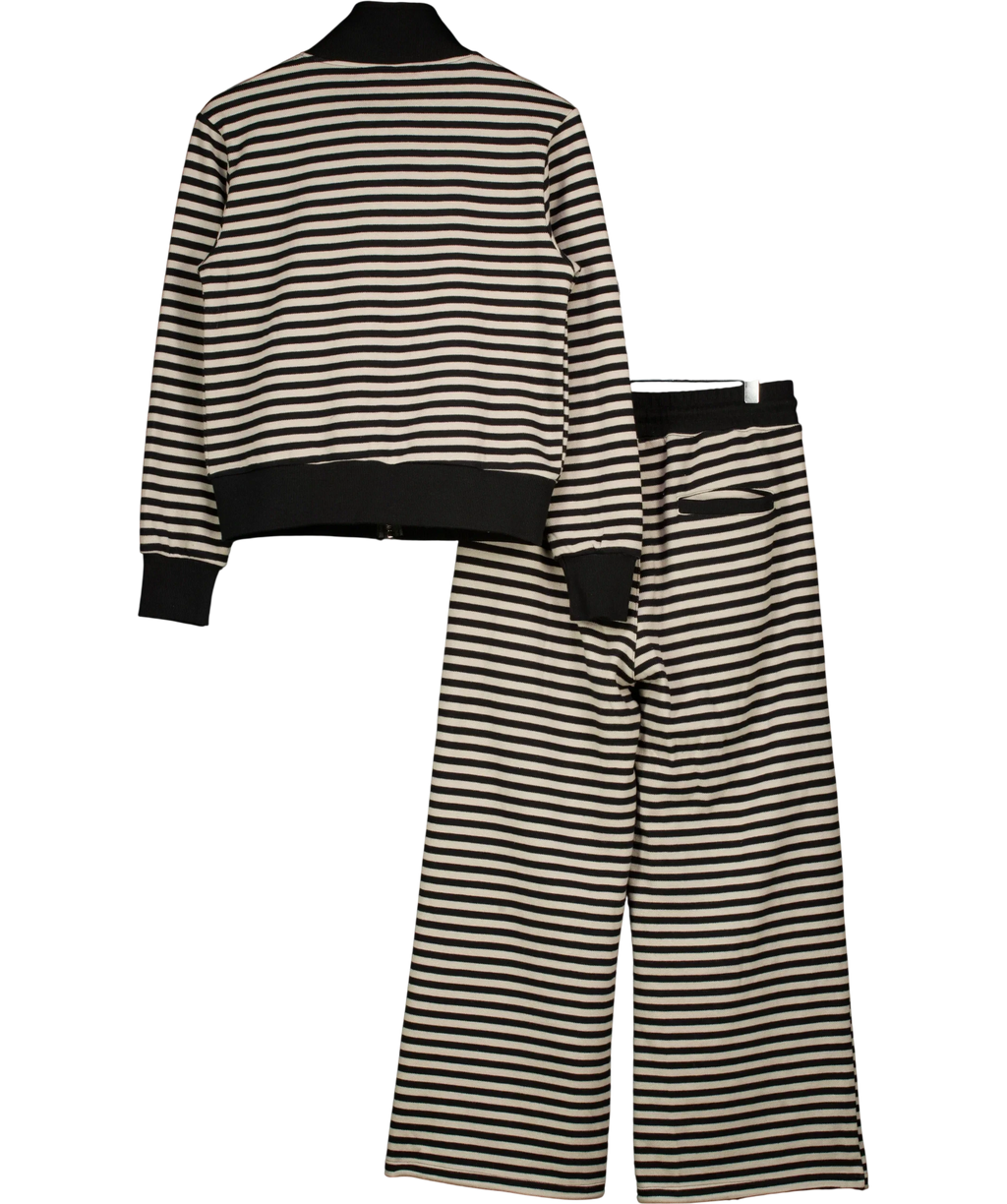 La Fam Black Striped Set, size UK S — back