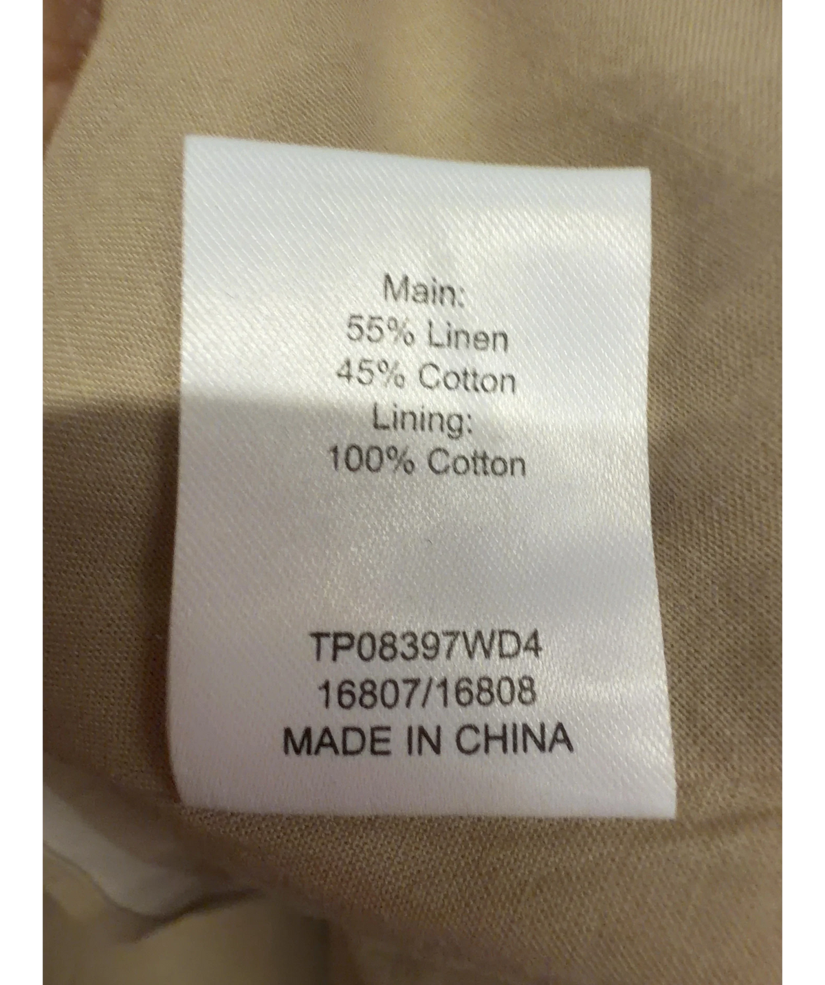 Meshki Beige Colour, size UK S — label