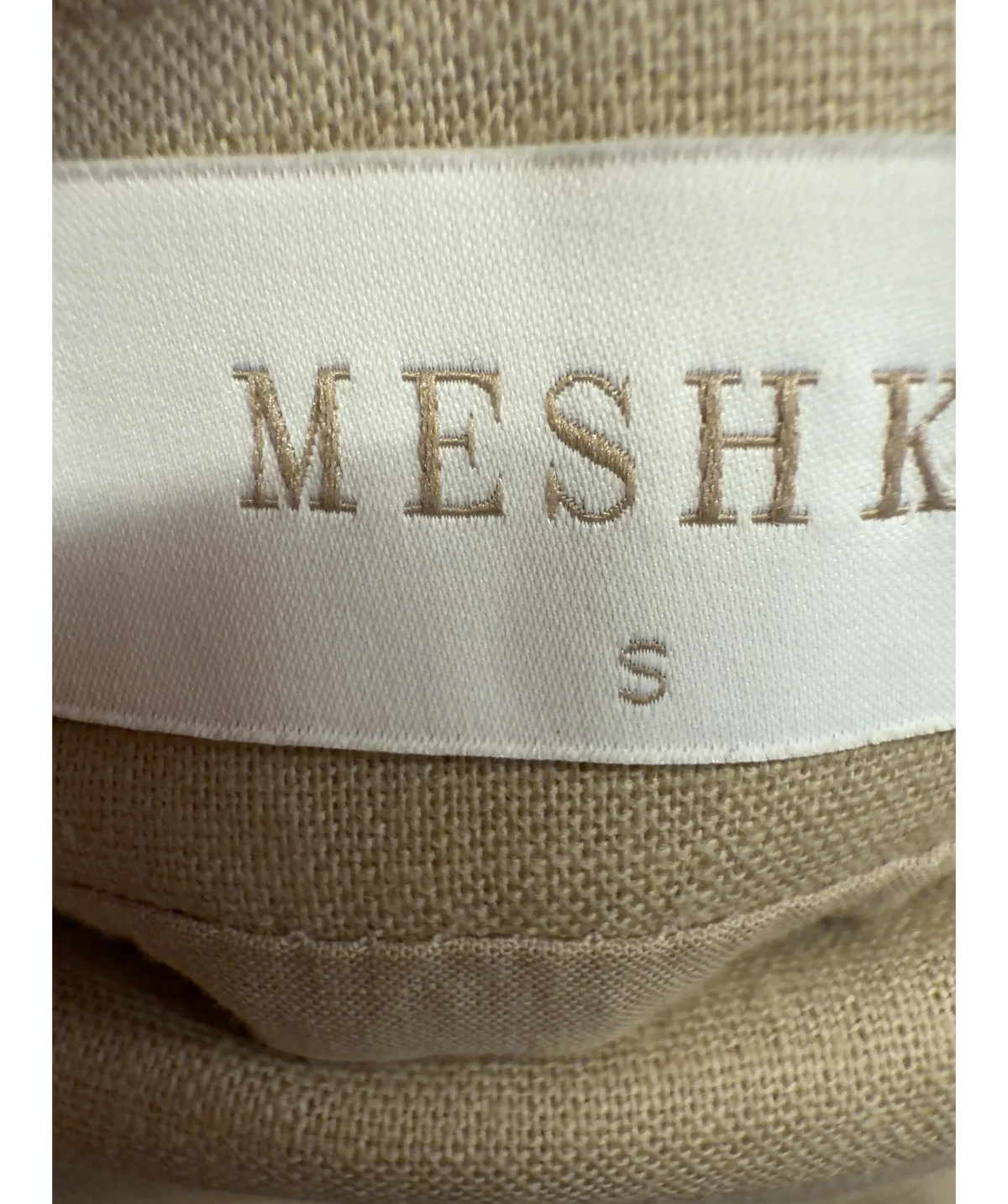 Meshki Beige Colour, size UK S — fabric detail
