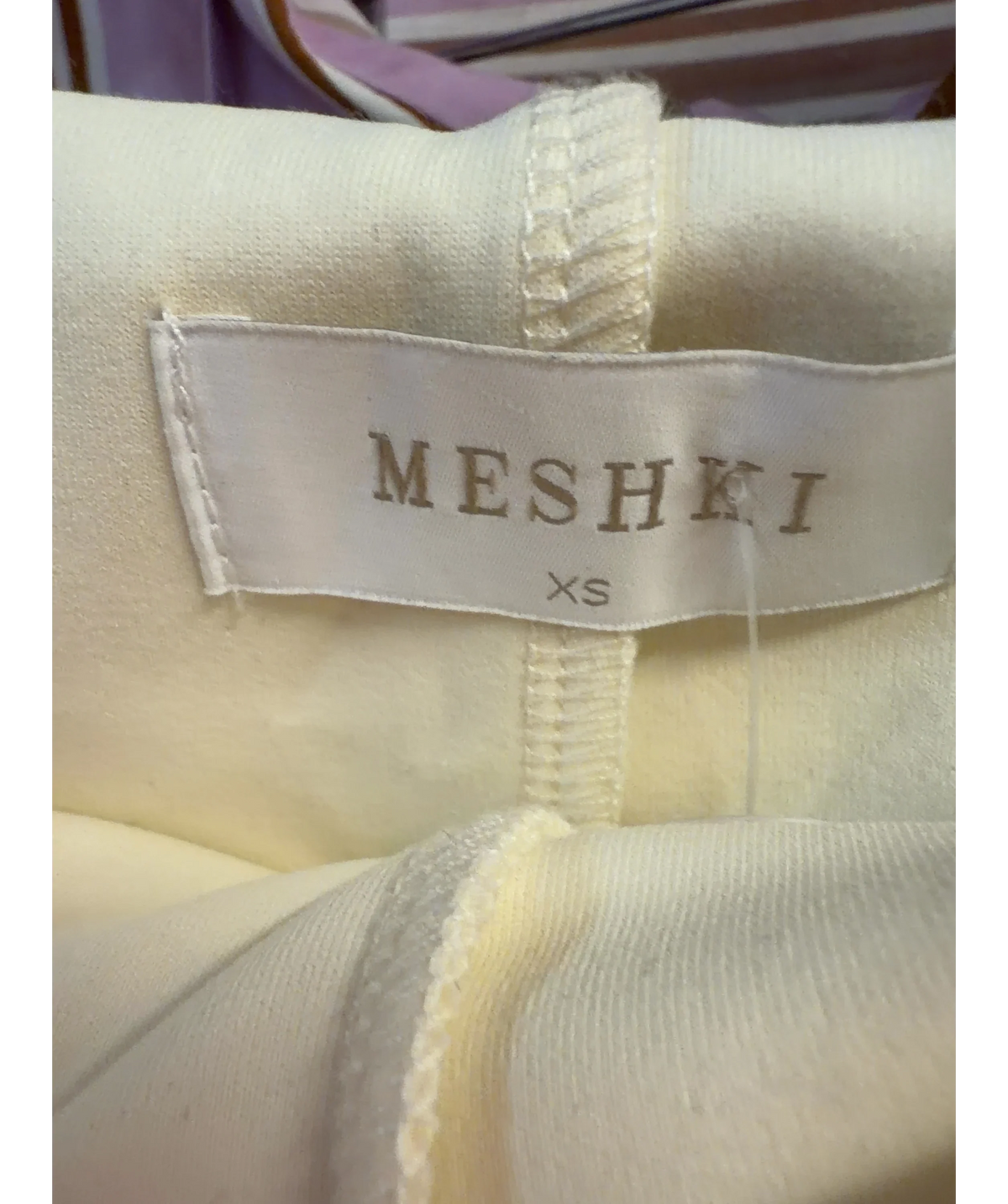 Meshki Cream Colour, size UK XS — fabric detail