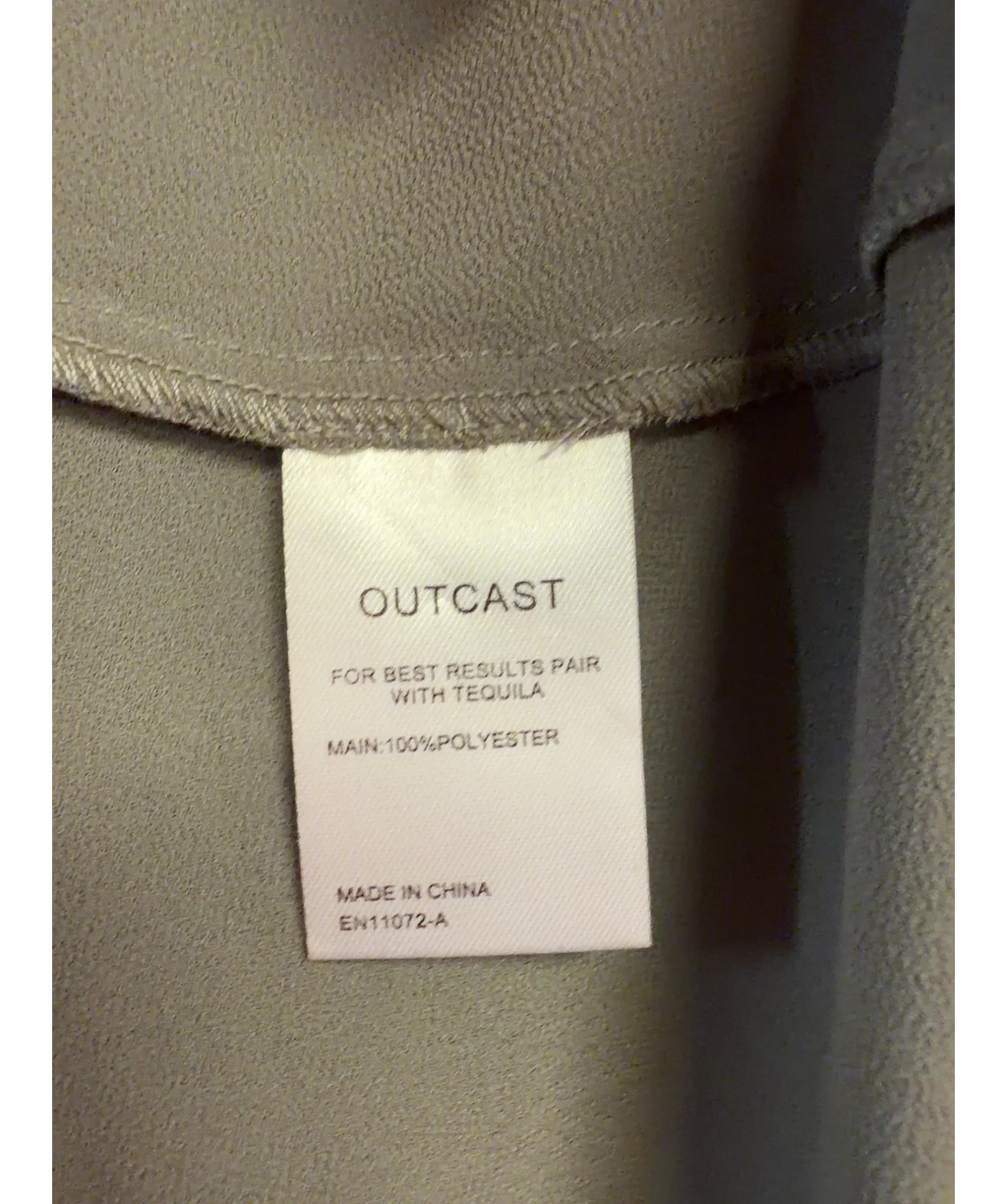 Outcast Grey Livvie Top & Skirt, size UK XS — label