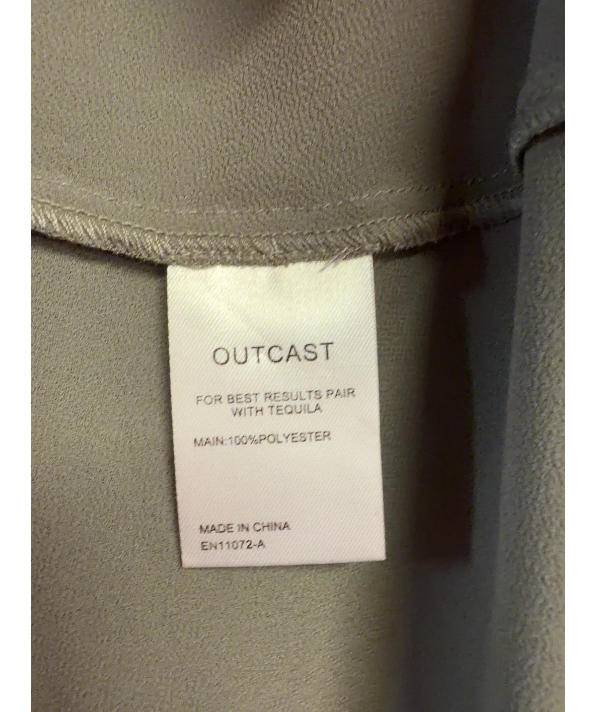 Outcast Grey Livvie Top & Skirt, size UK XS — label
